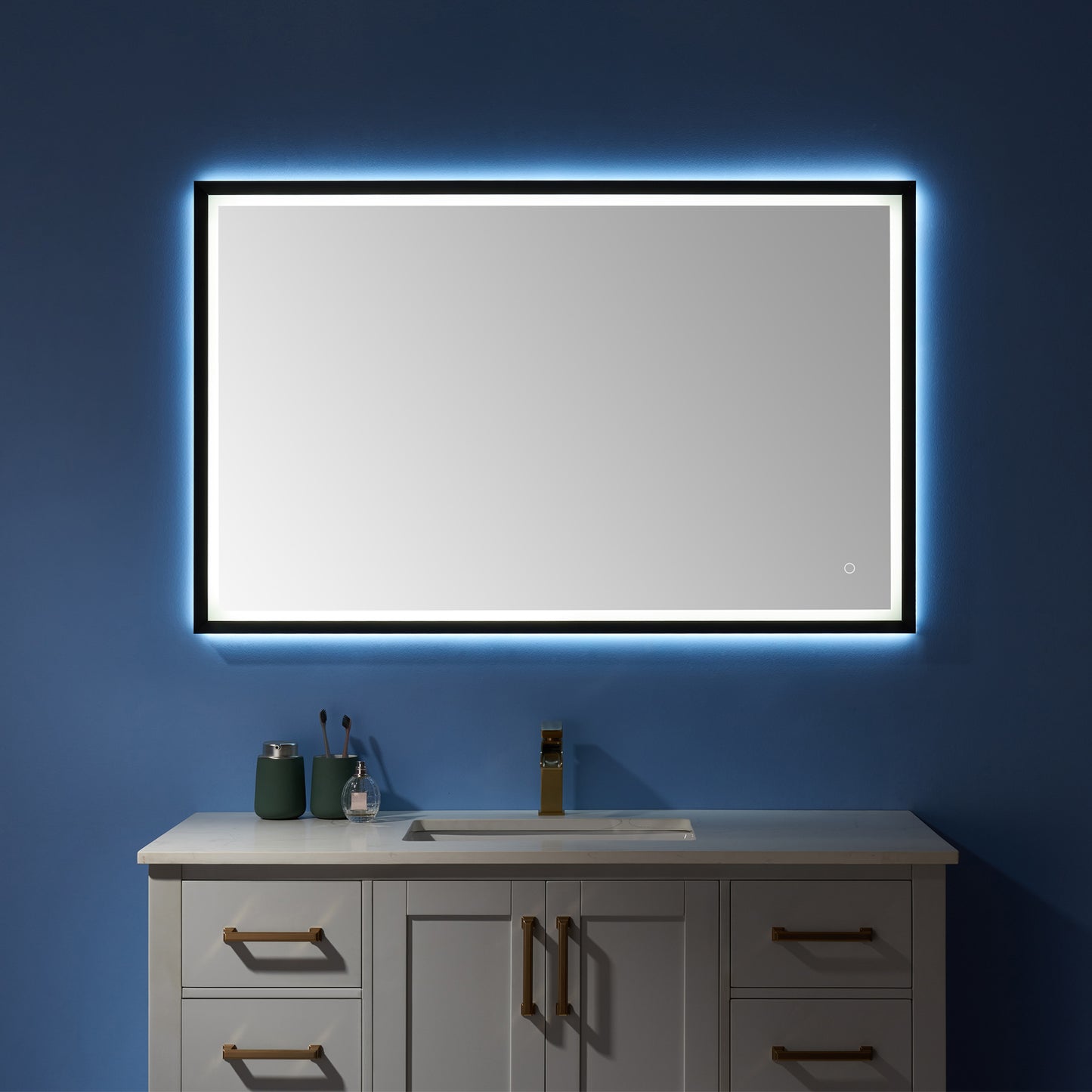 Vinnova Varese Rectangle LED Lighted Accent Bathroom / Vanity Wall Mirror