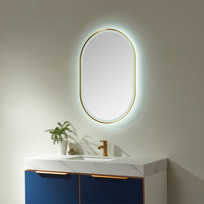 Vinnova Grande Oval LED Lighted Accent Bathroom/Vanity Wall Mirror