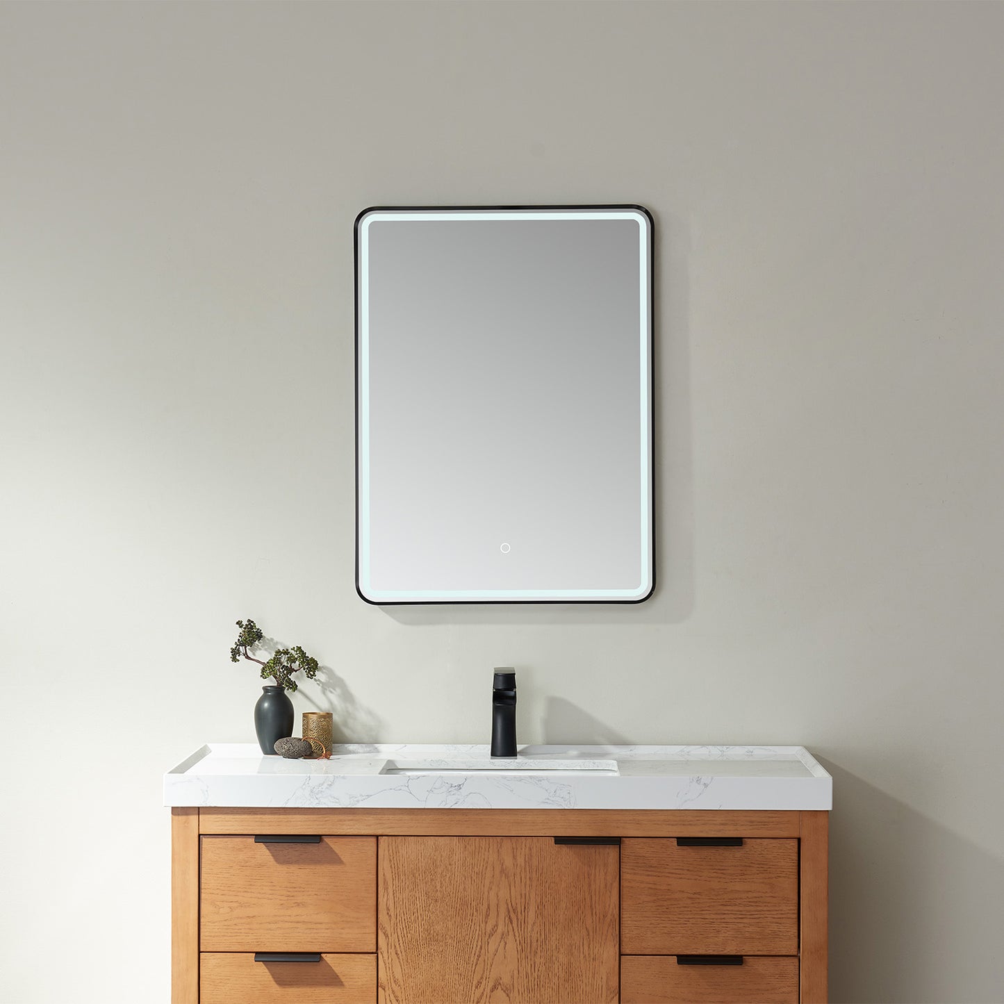 Vinnova Piceno Rectangle LED Lighted Accent Bathroom/Vanity Wall Mirror