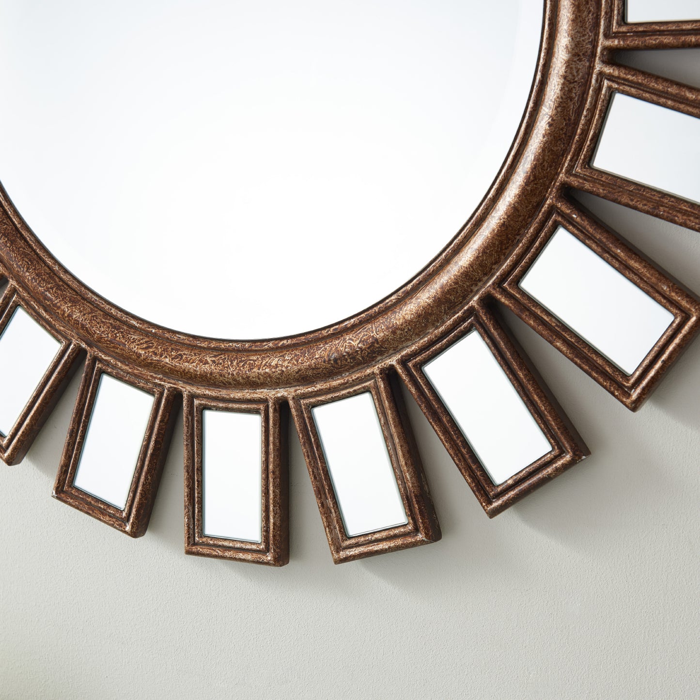 Avellino 30" Circle Bathroom/Vanity Antique Brass framed Wall Mirror