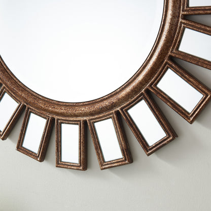 Avellino 30" Circle Bathroom/Vanity Antique Brass framed Wall Mirror