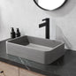 Avila Grey Concrete Rectangular Vessel Bathroom Sink
